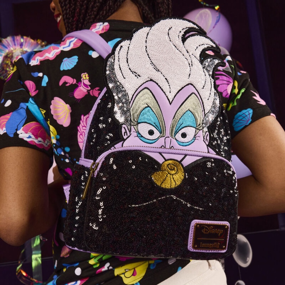 The Little Mermaid 35th Anniversary Exclusive Ursula Sequin Cosplay Mini Backpac